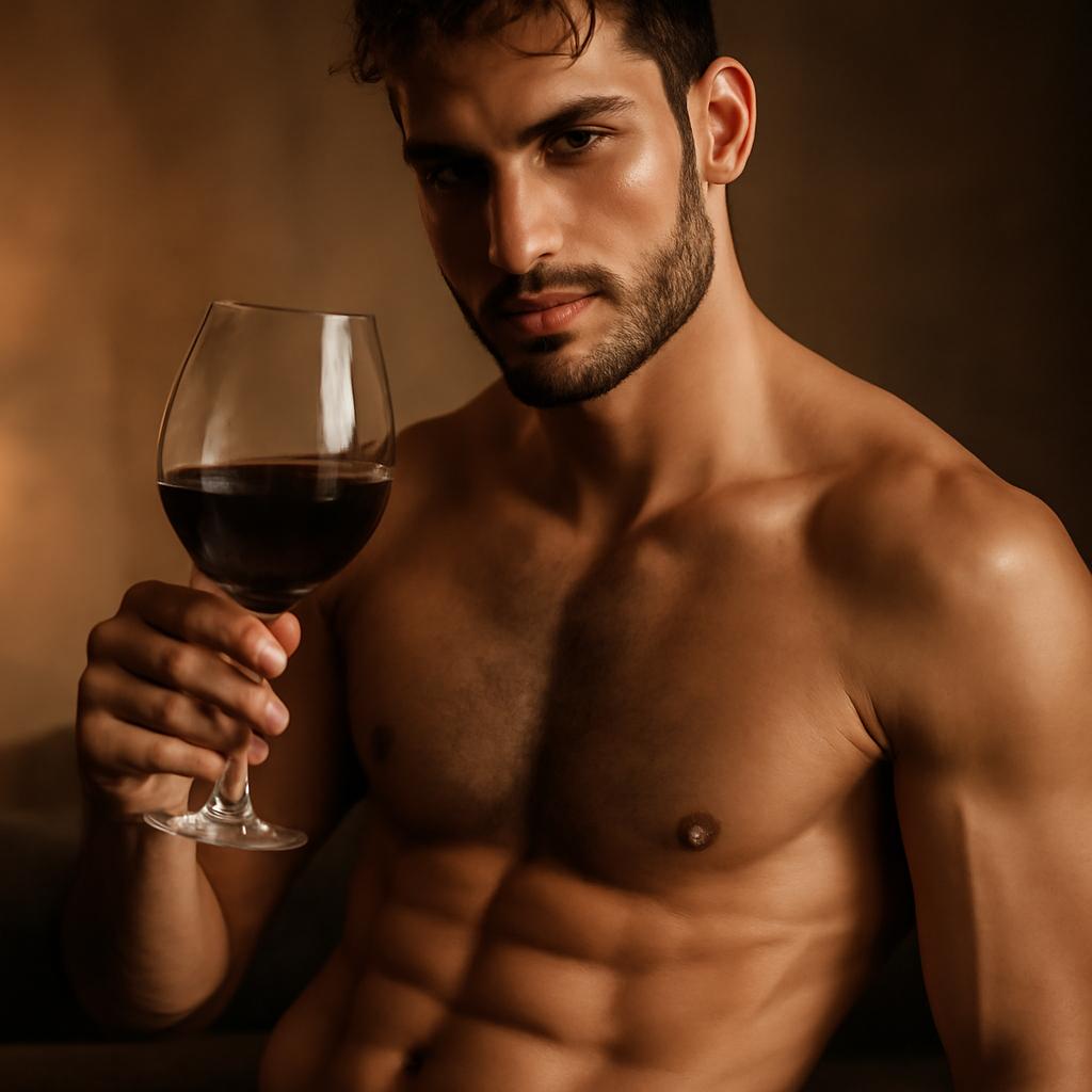 fotos sensuais com taça de vinho