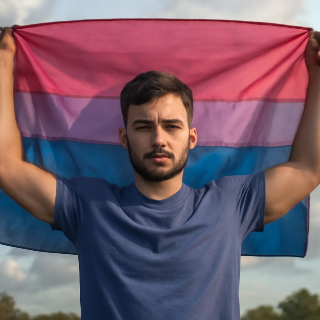 bandeira lgbt rosa roxo e azul