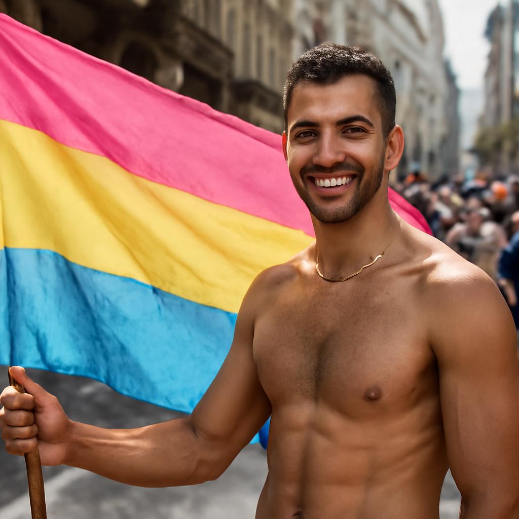 bandeira lgbt rosa amarelo e azul