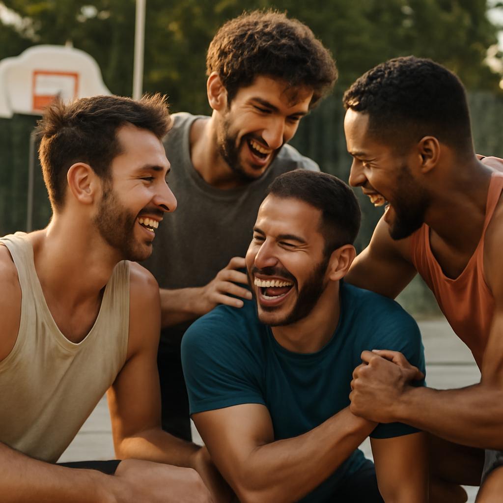 brincadeira entre amigos heteros