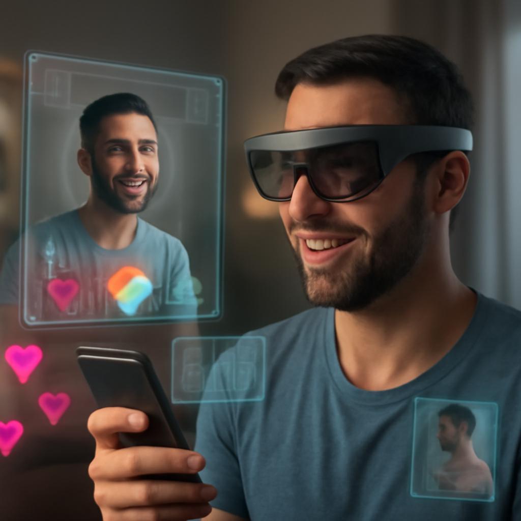 app namoro com integração com sistemas de realidade aumentada