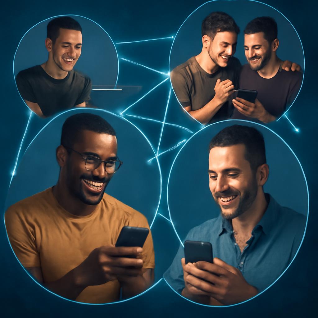 rede virtual de amizade