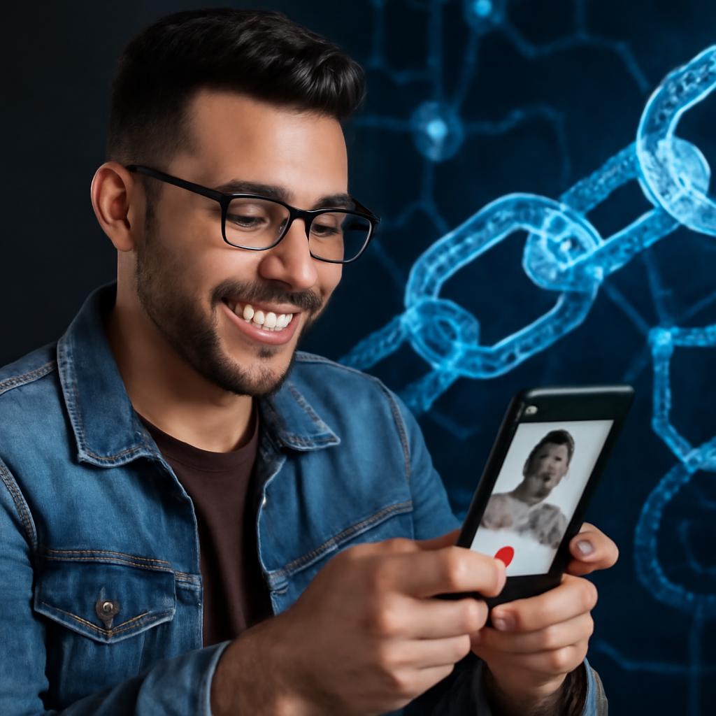app para namoro com sistema de integração com blockchain