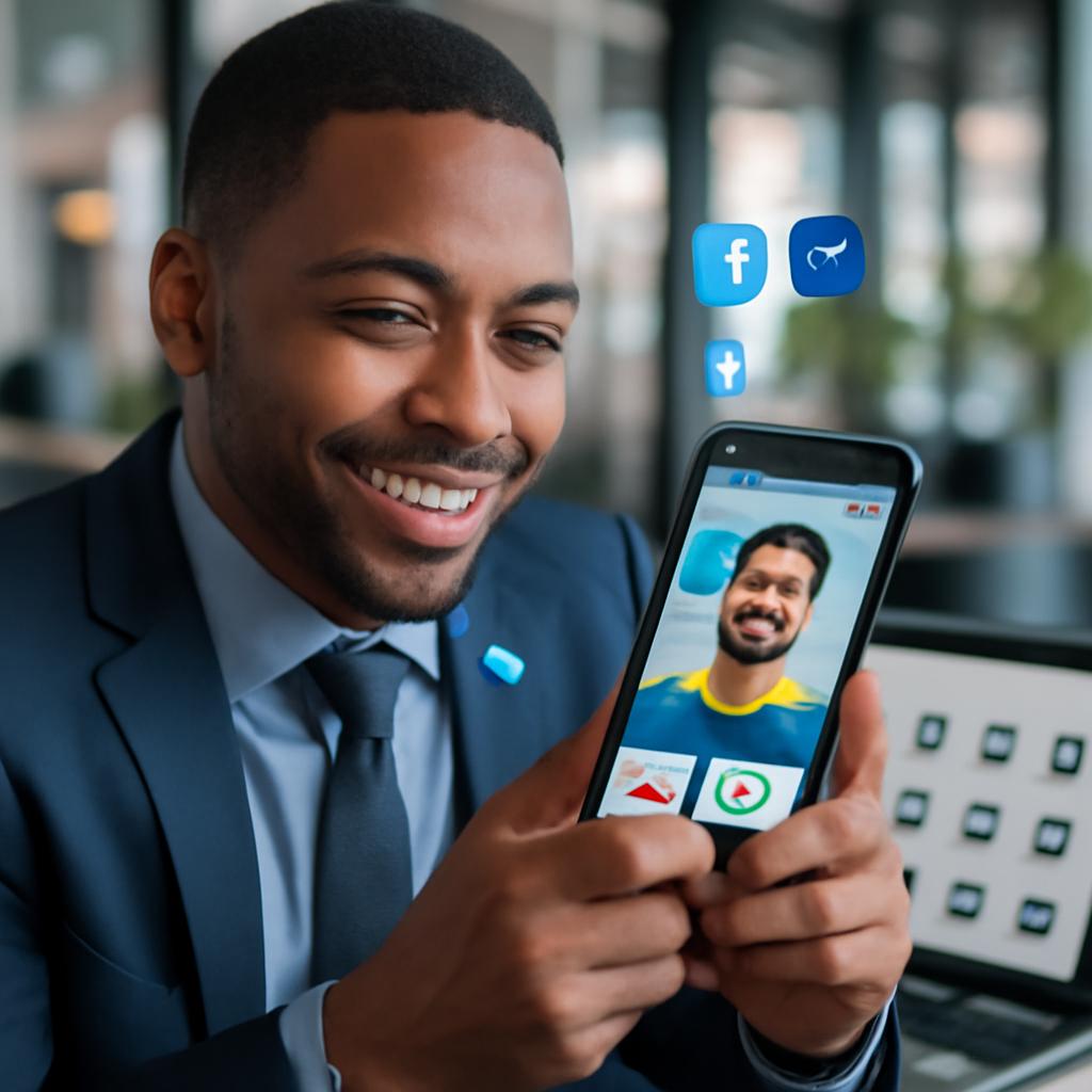 app namoro com integração com redes sociais empresariais