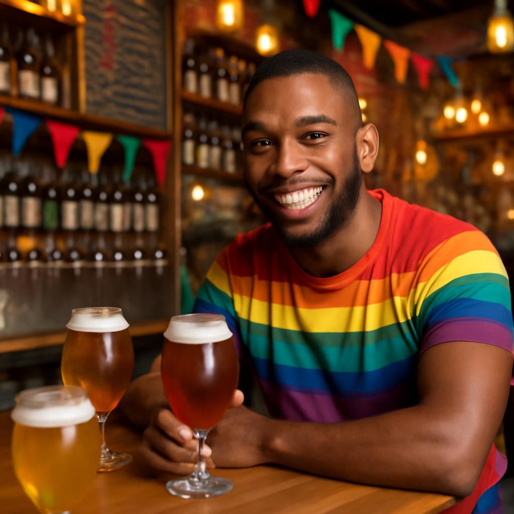 bar com cervejas artesanais
