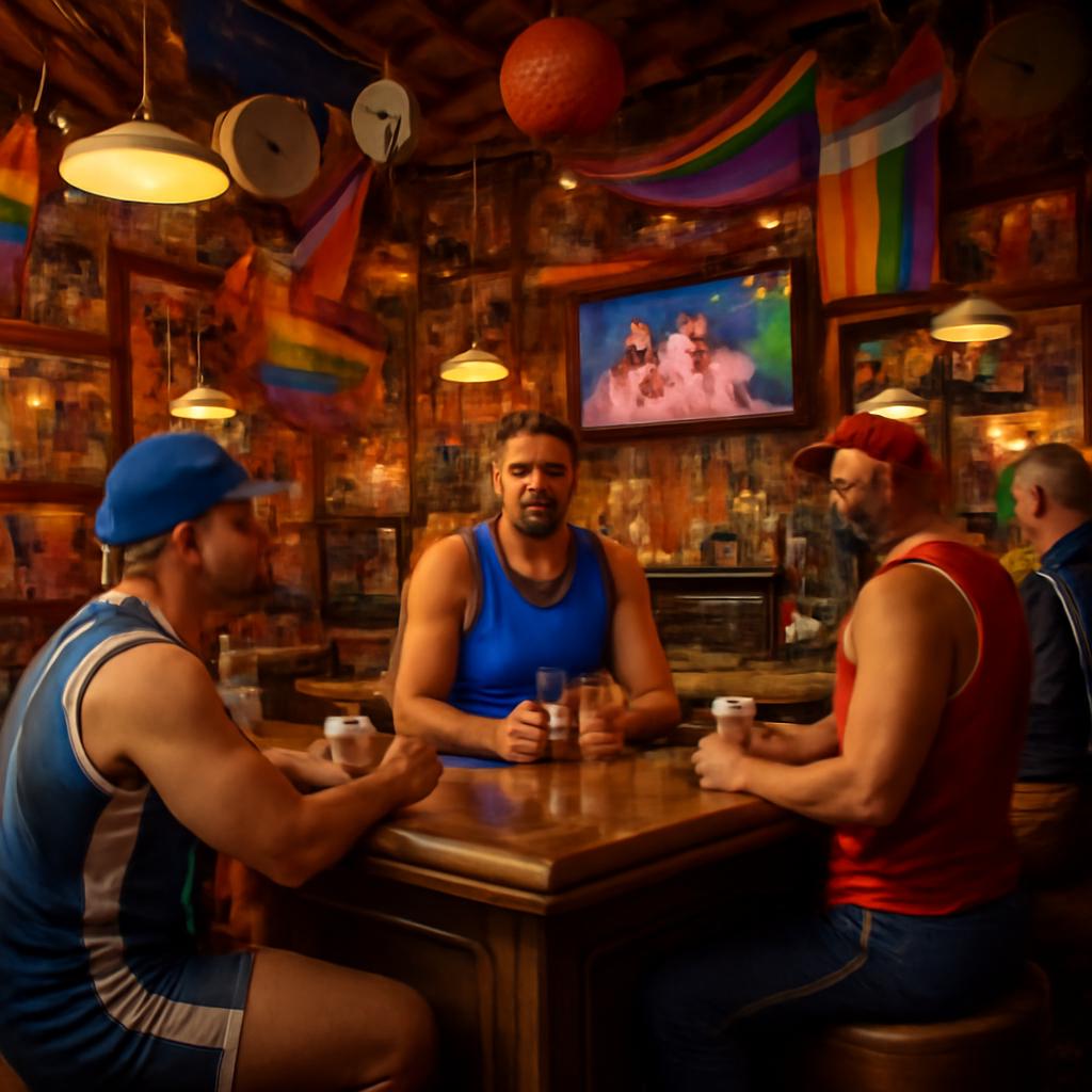bar com temática de esportes