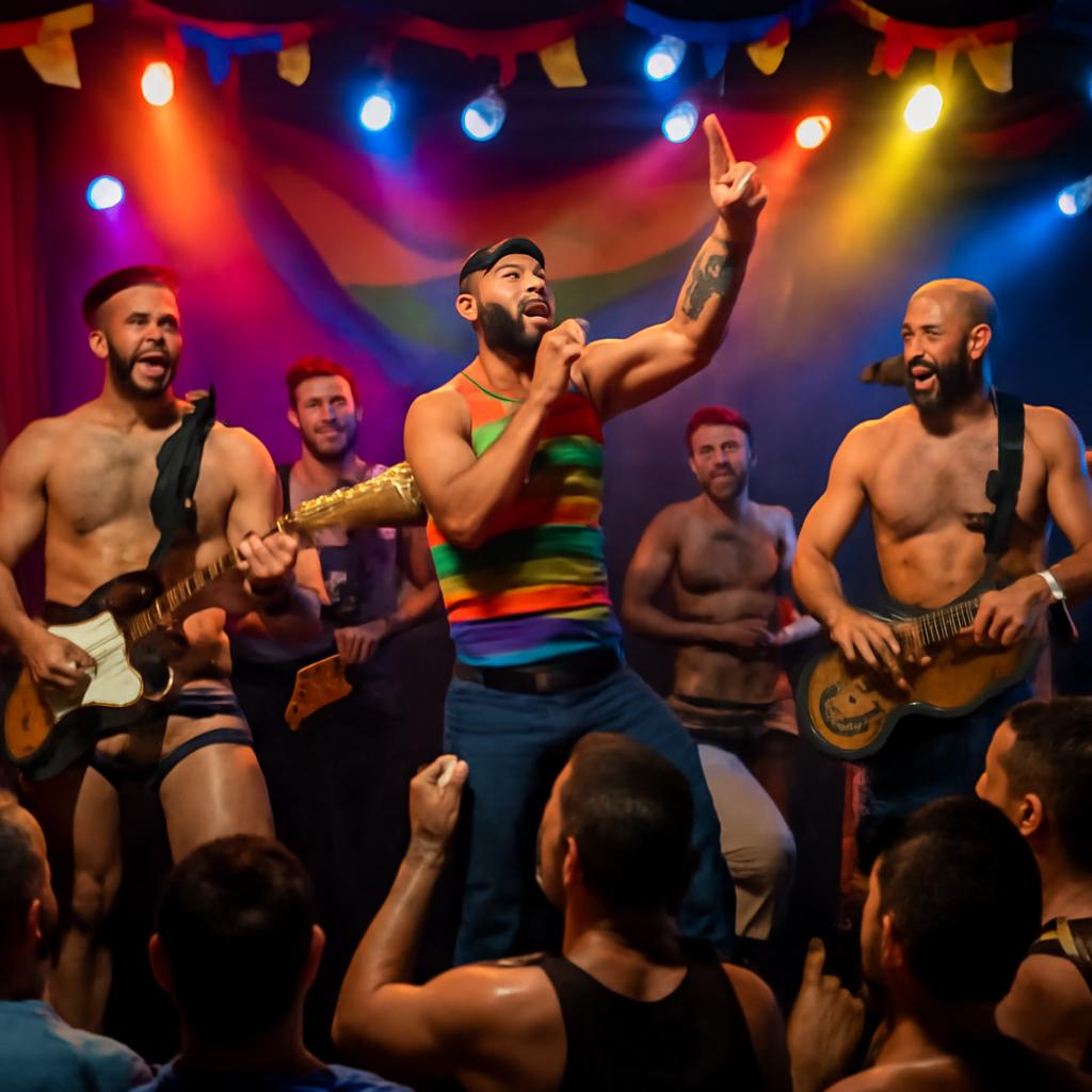 festa de música ao vivo com bandas