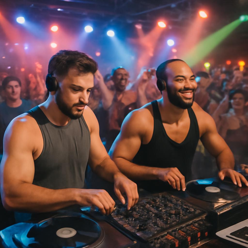 evento de música ao vivo com DJs