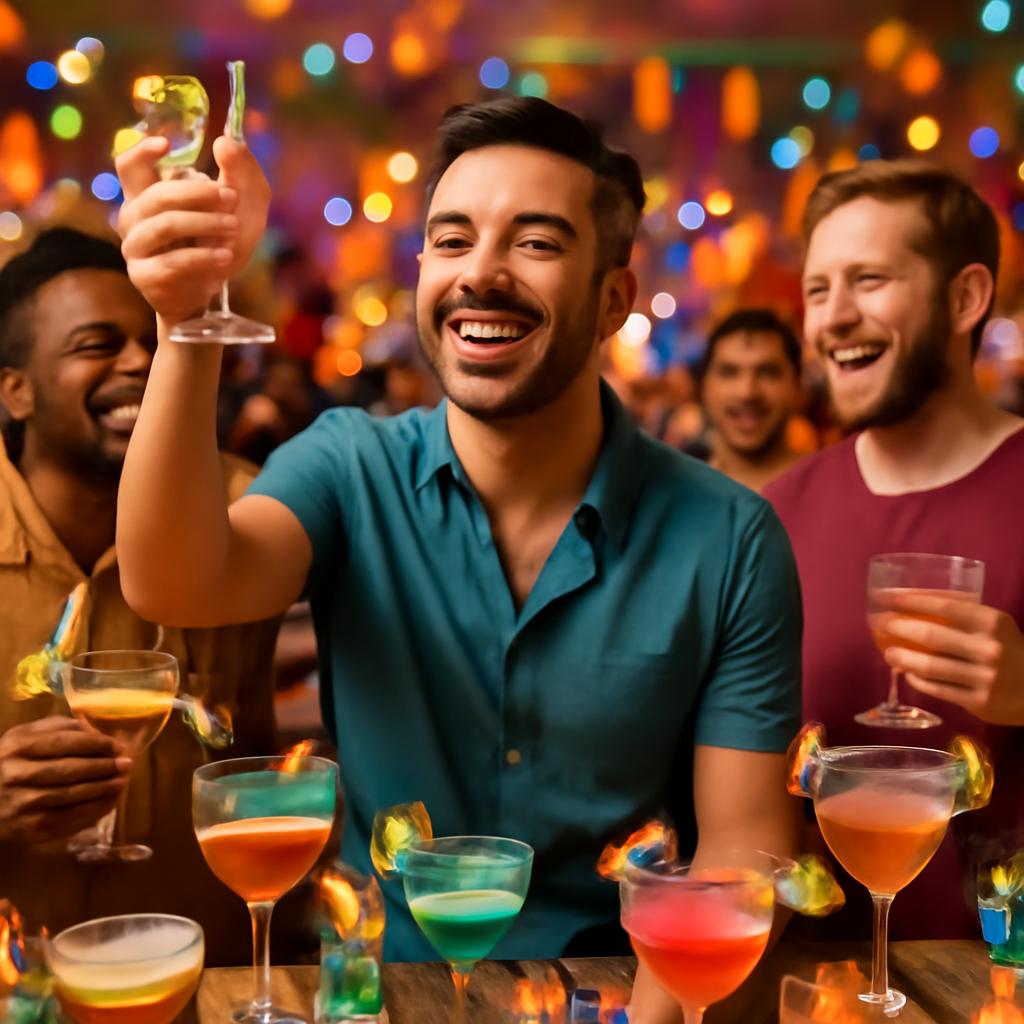 festa com coquetéis
