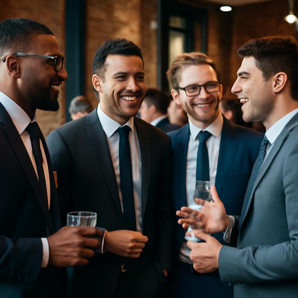 jovens profissionais para networking
