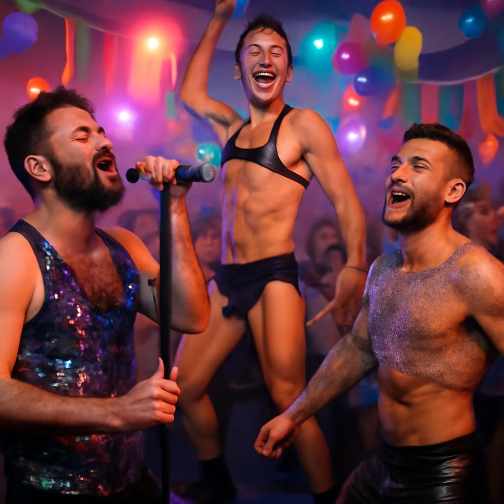 festa com performances musicais e dança