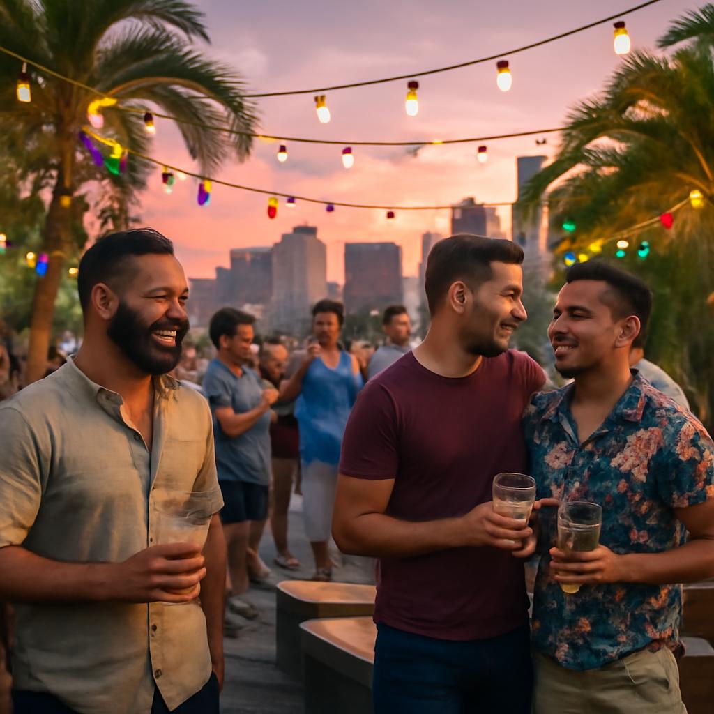 festa em rooftop lounge