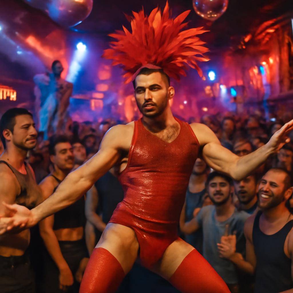 balada com performances artísticas