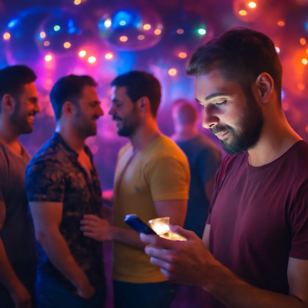 balada com festas para socialização e flerte online