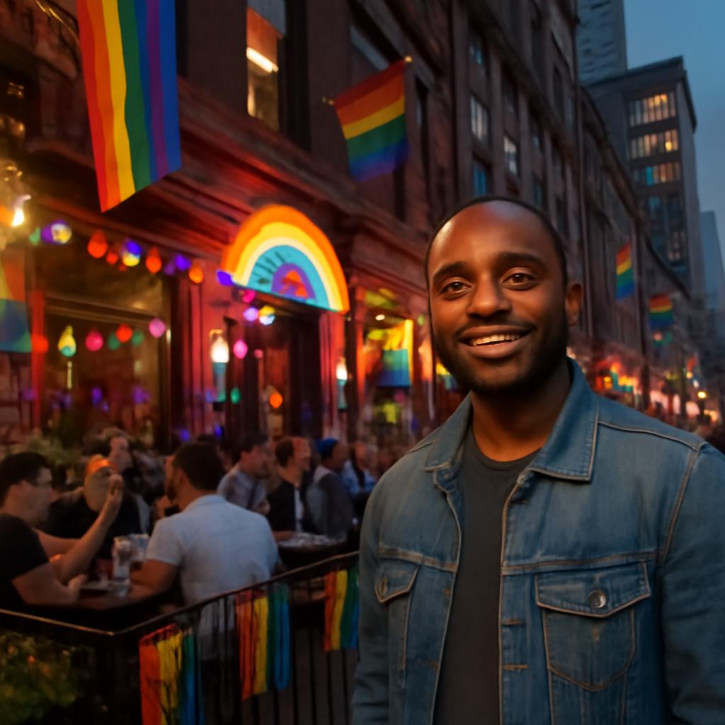 lgbtq+ social venue downtown city