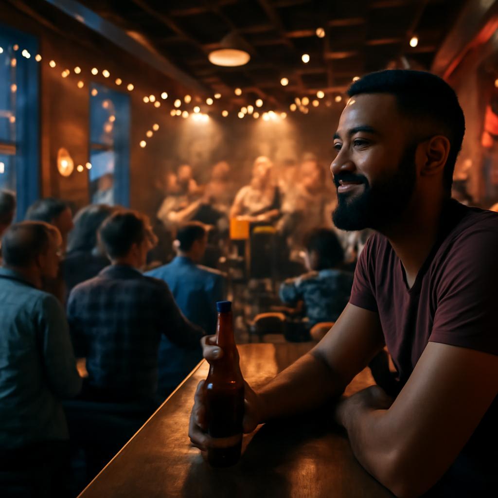 live music gathering spot downtown city