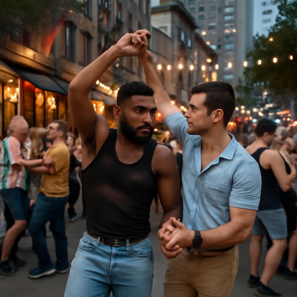 social dance gathering spot downtown city
