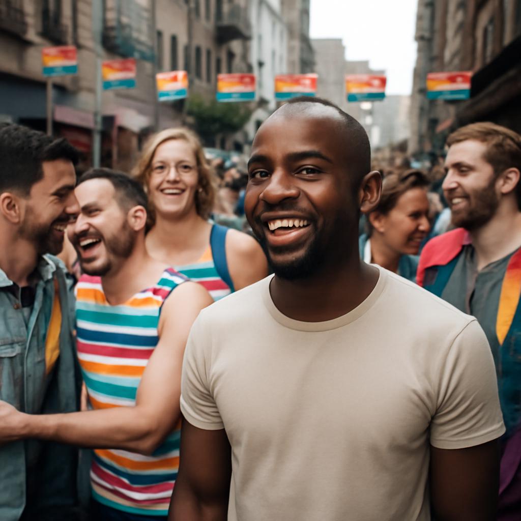 lgbtq+ social gathering urban area