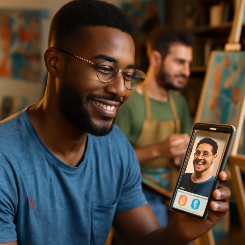 aplicativo para amizade por hobby artístico