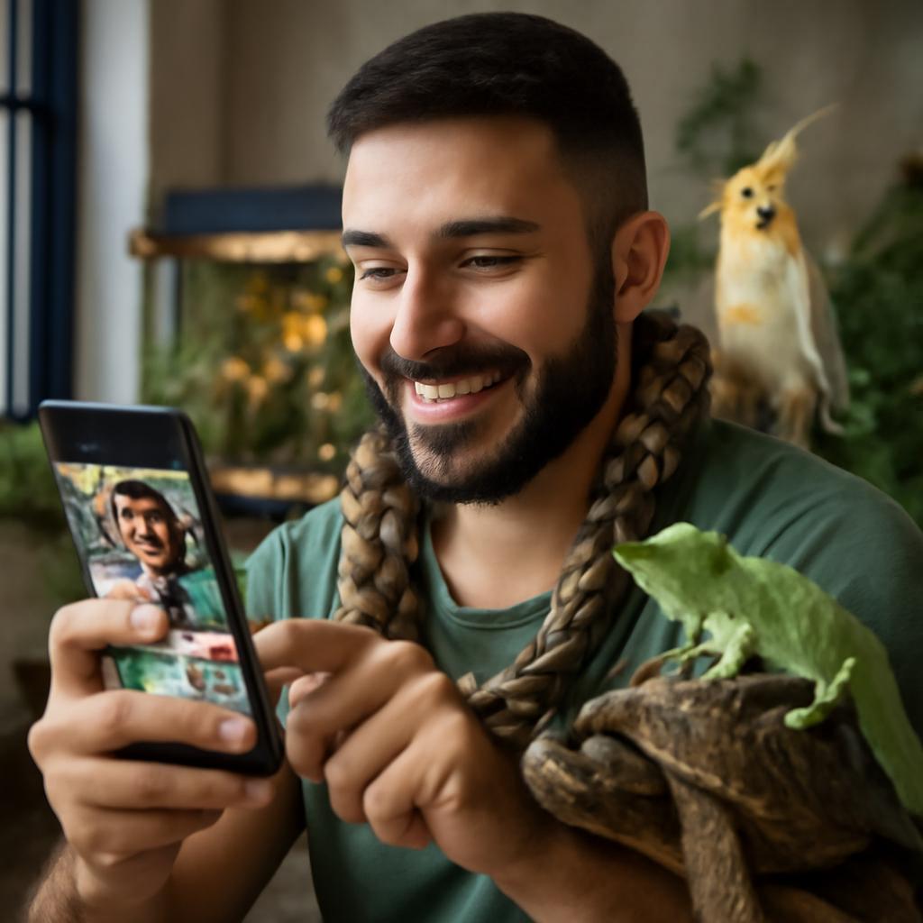 app amizade para donos de animais exóticos