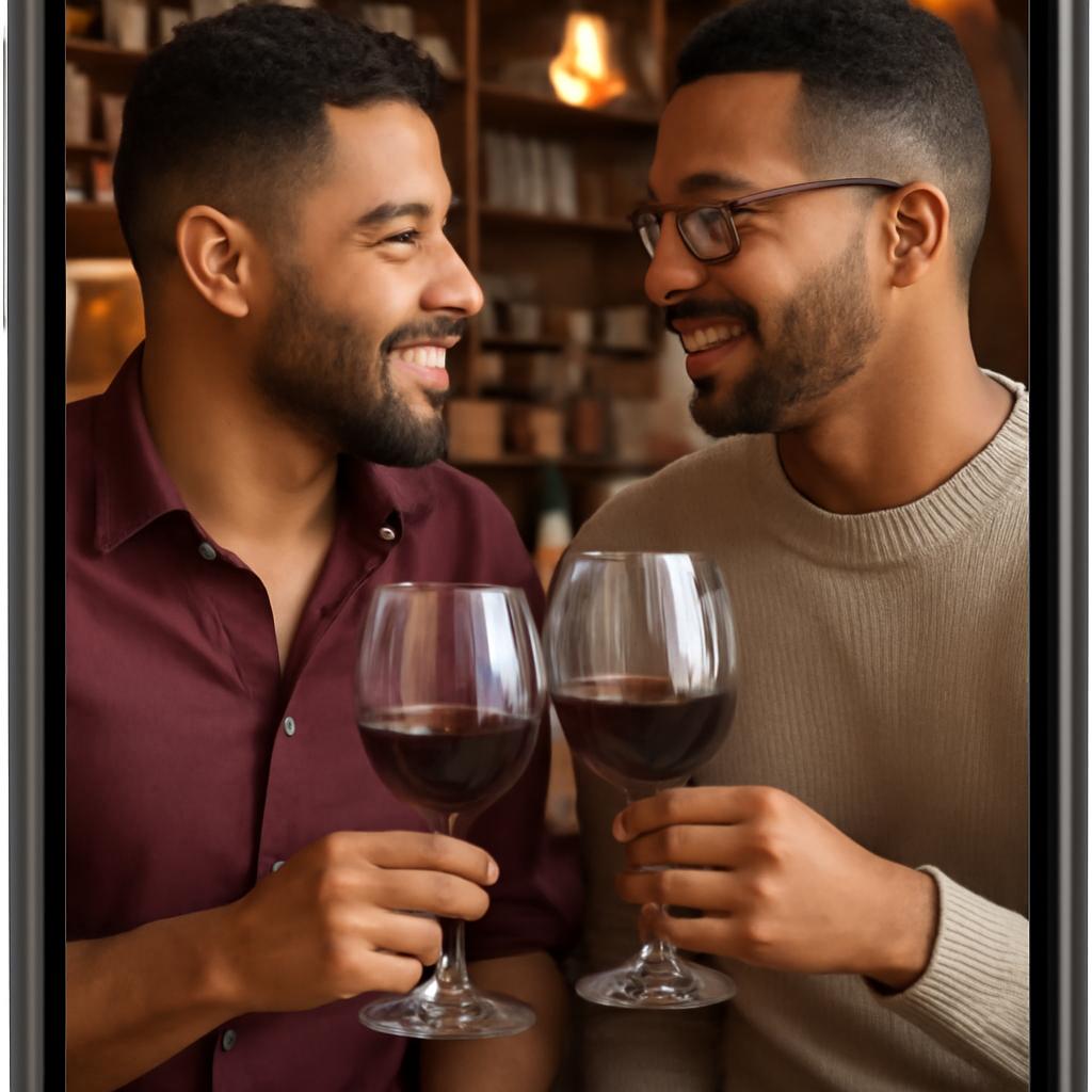 app amizade para amantes de vinho