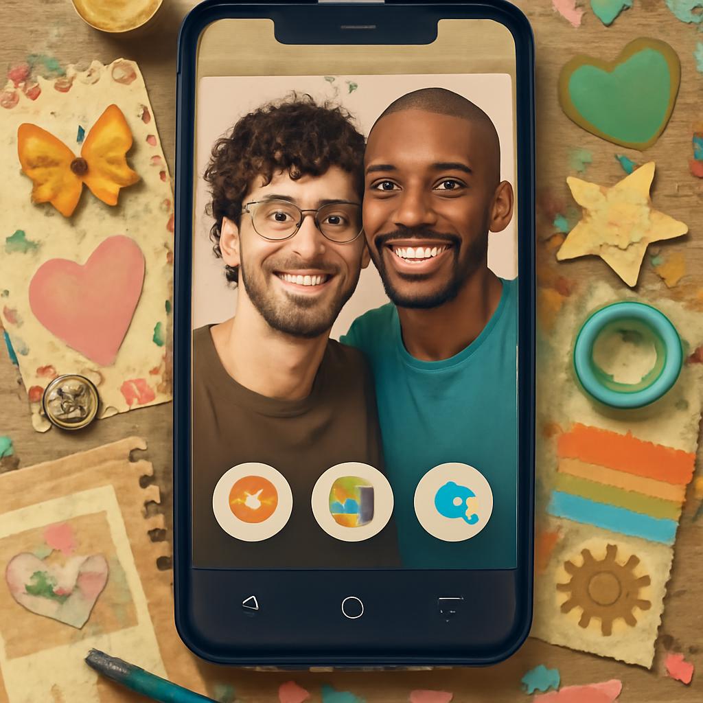 app amizade para quem faz scrapbook