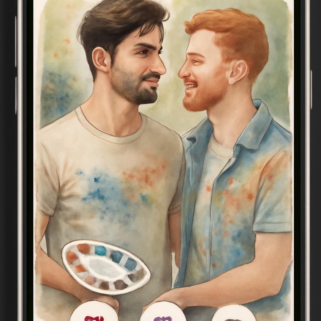 app amizade para amantes de aquarela
