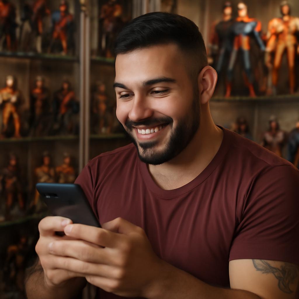 app amizade para colecionadores de action figures