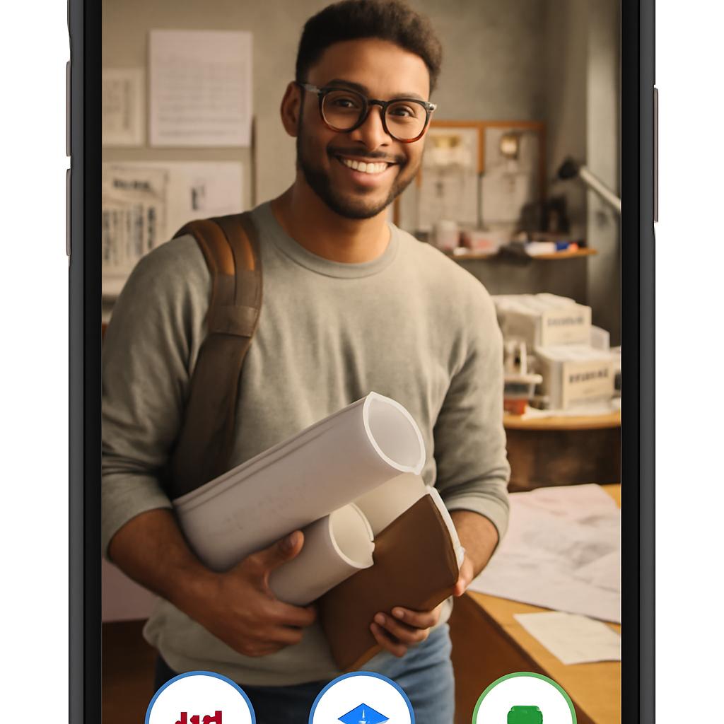 app amizade para alunos de arquitetura