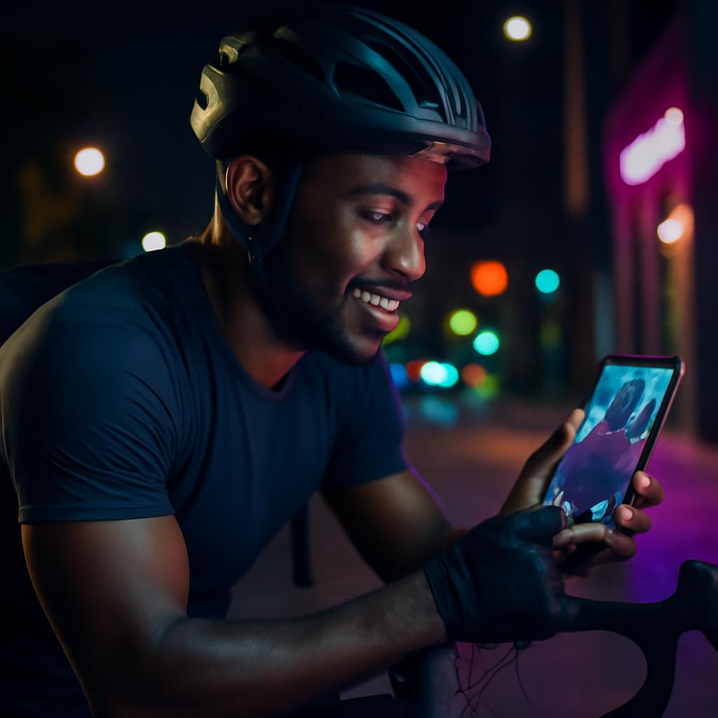 app amizade para ciclistas do pedal noturno