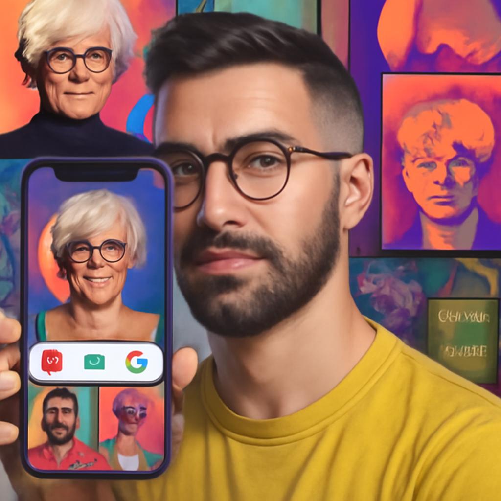 app amizade para fãs de Andy Warhol