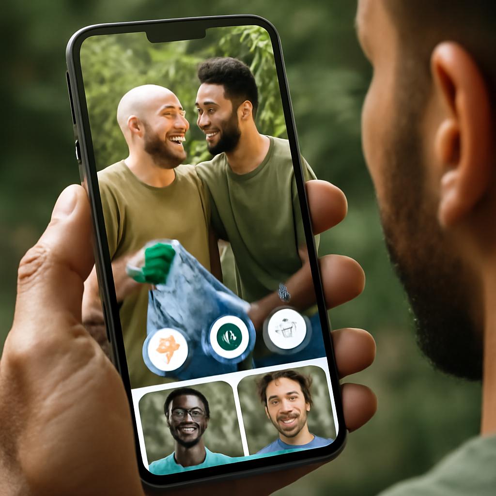 app amizade para voluntários ecológicos