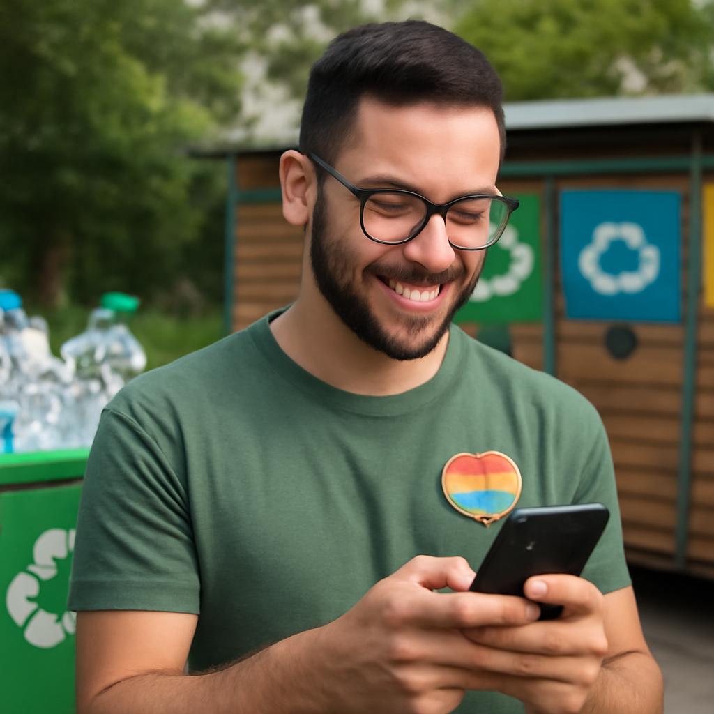 app amizade para praticantes de reciclagem
