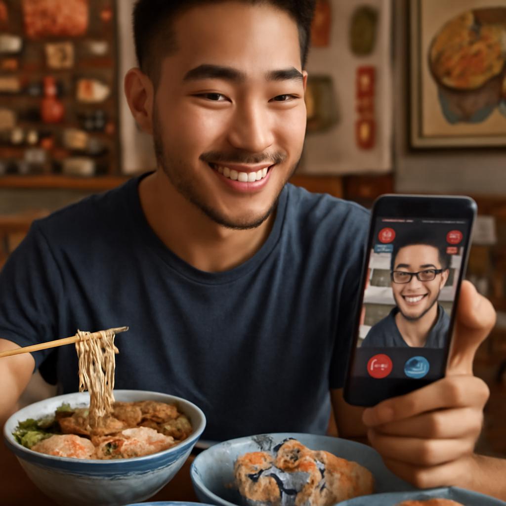 app amizade para amantes de culinária asiática
