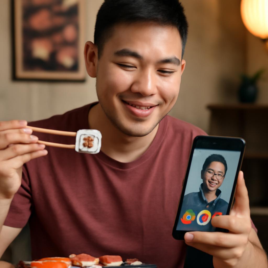 app amizade para amantes de sushi
