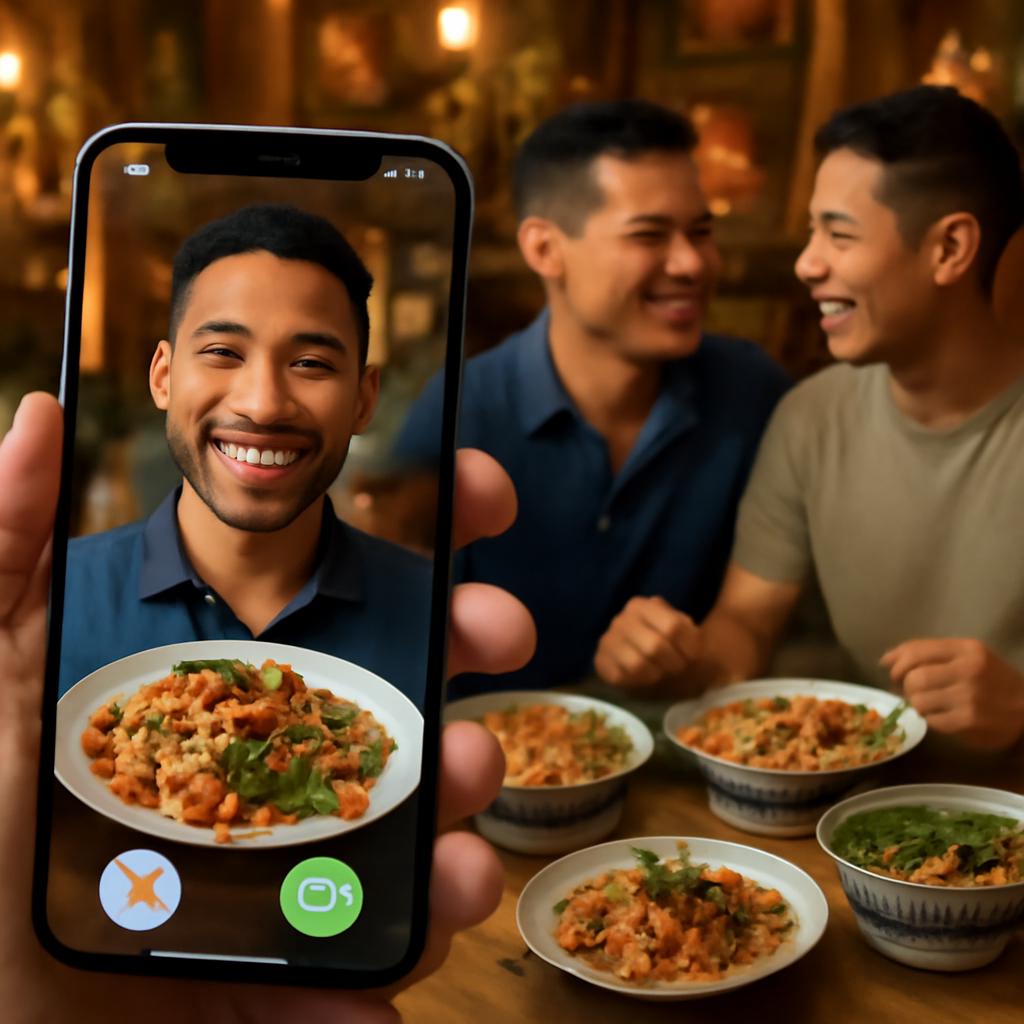 app amizade para apreciadores de comida tailandesa