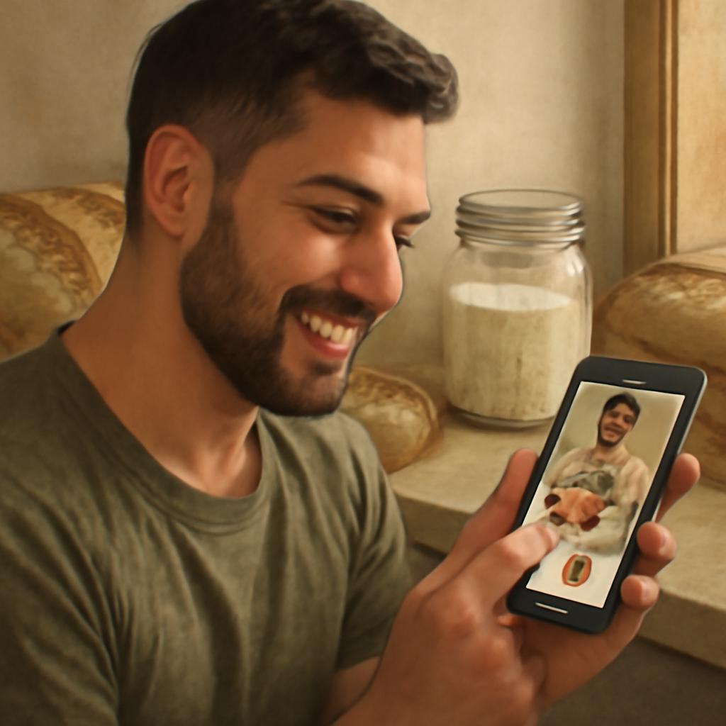 app amizade para amantes de pão de fermentação natural