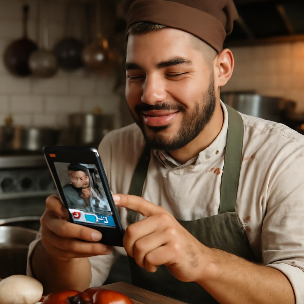 app amizade para chefs de cozinha experimental