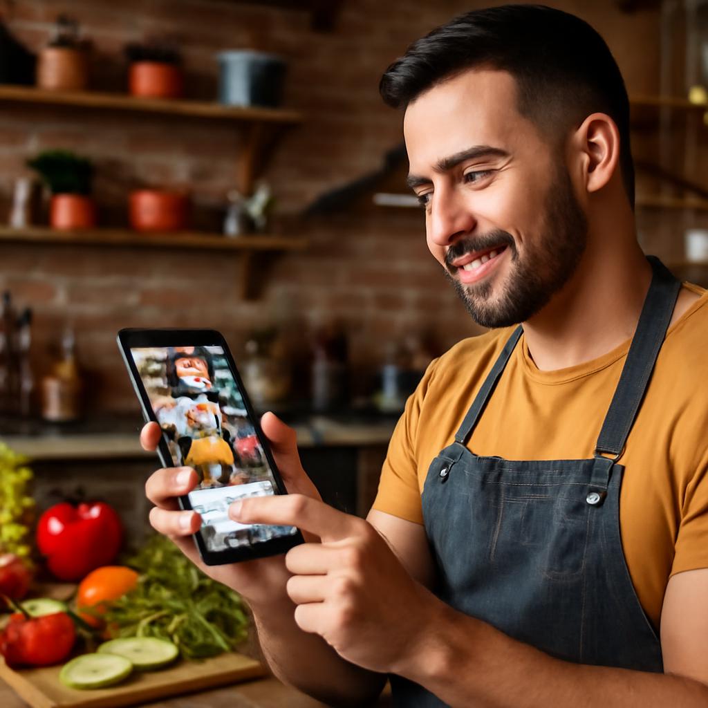 app amizade para fãs de programas de culinária