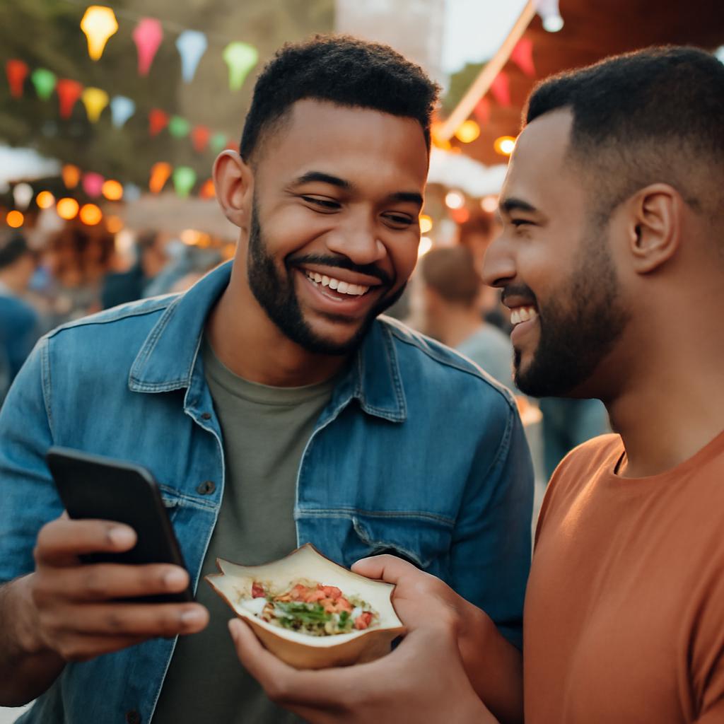 app amizade para fãs de feiras gastronômicas