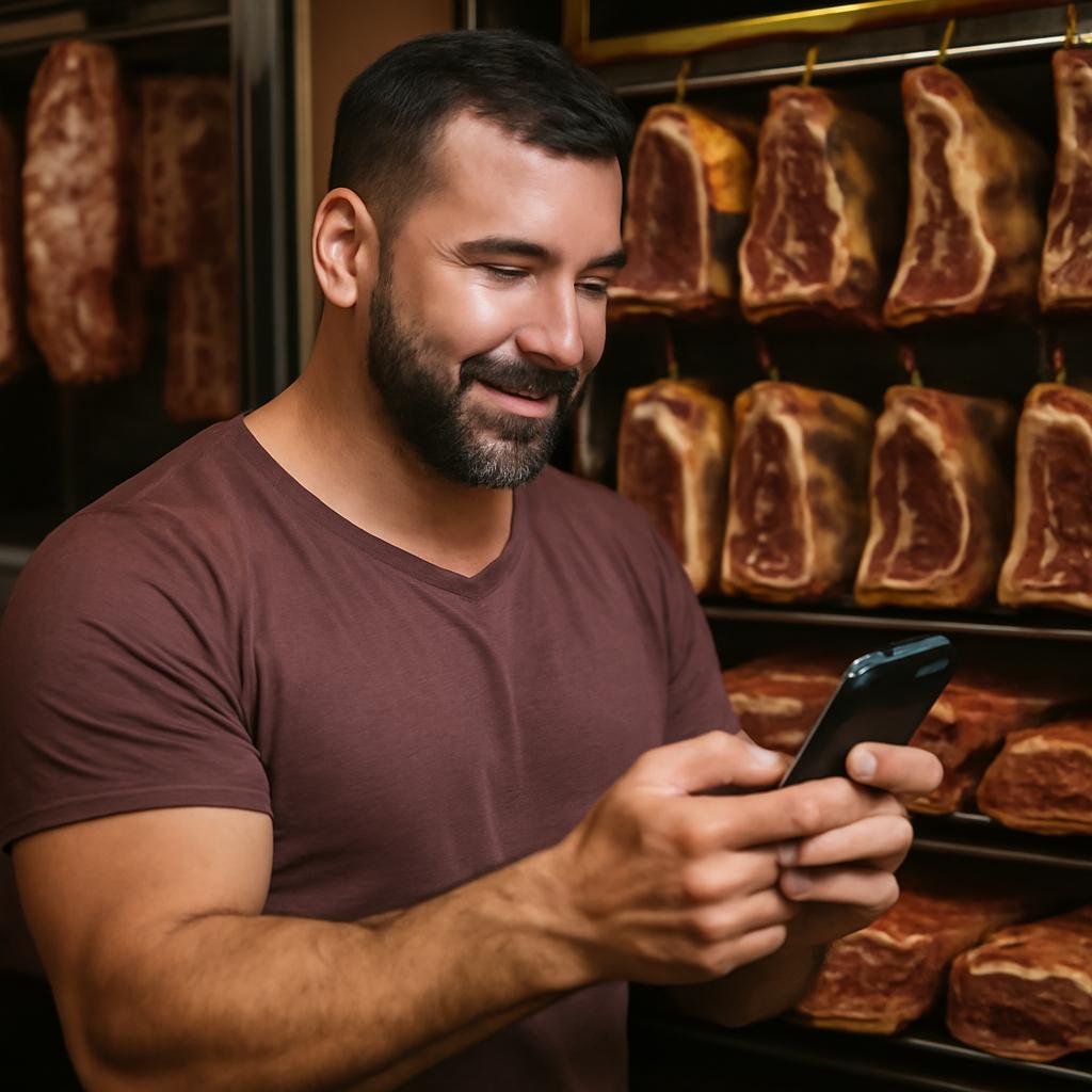 app amizade para apreciadores de carne maturada