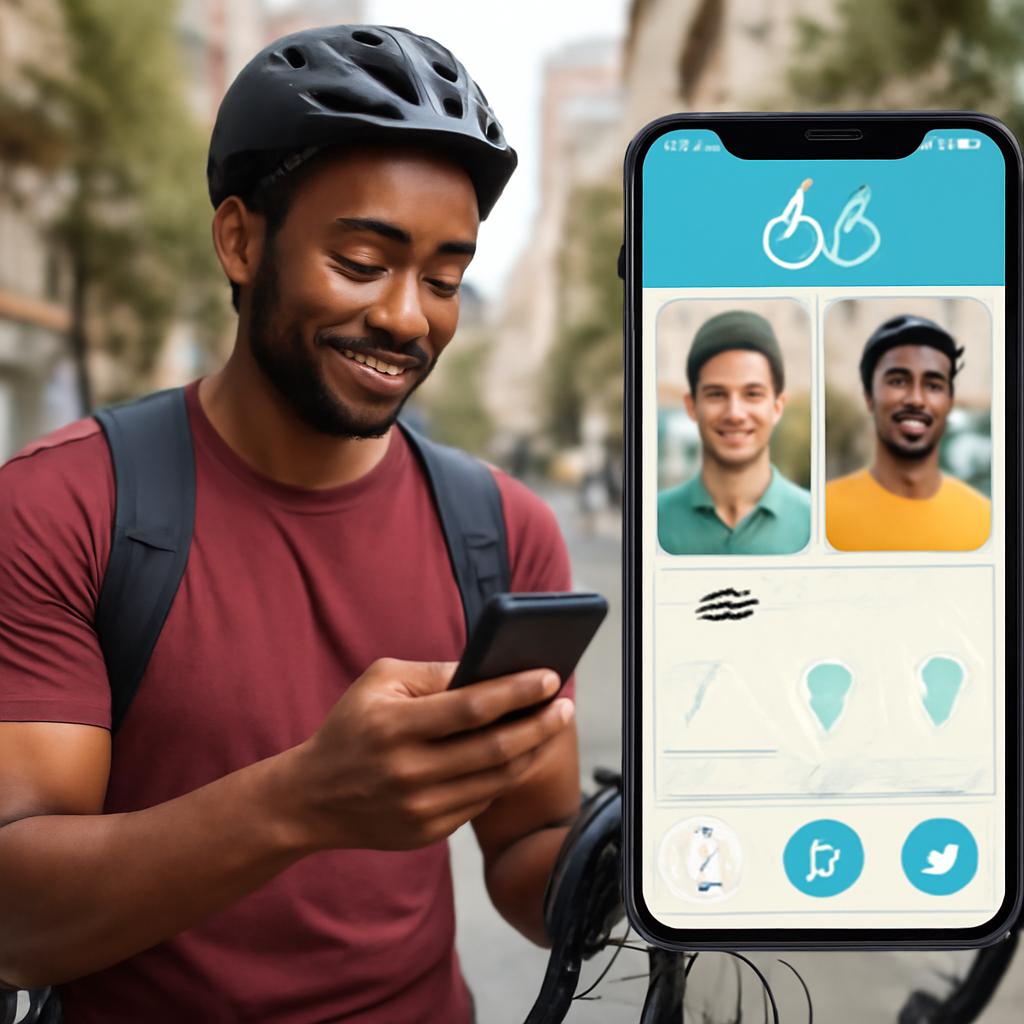 aplicativo amizade para ciclistas urbanos