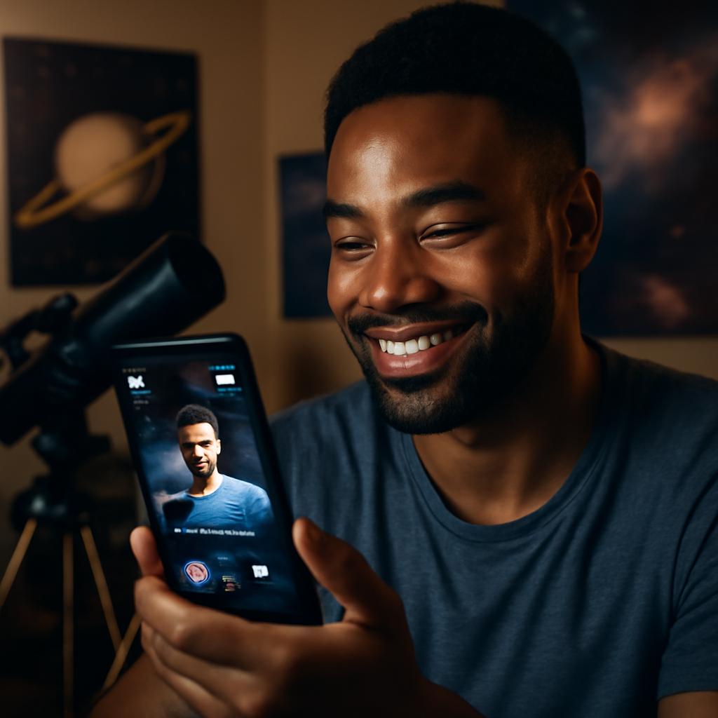 app amizade para amantes de astronomia