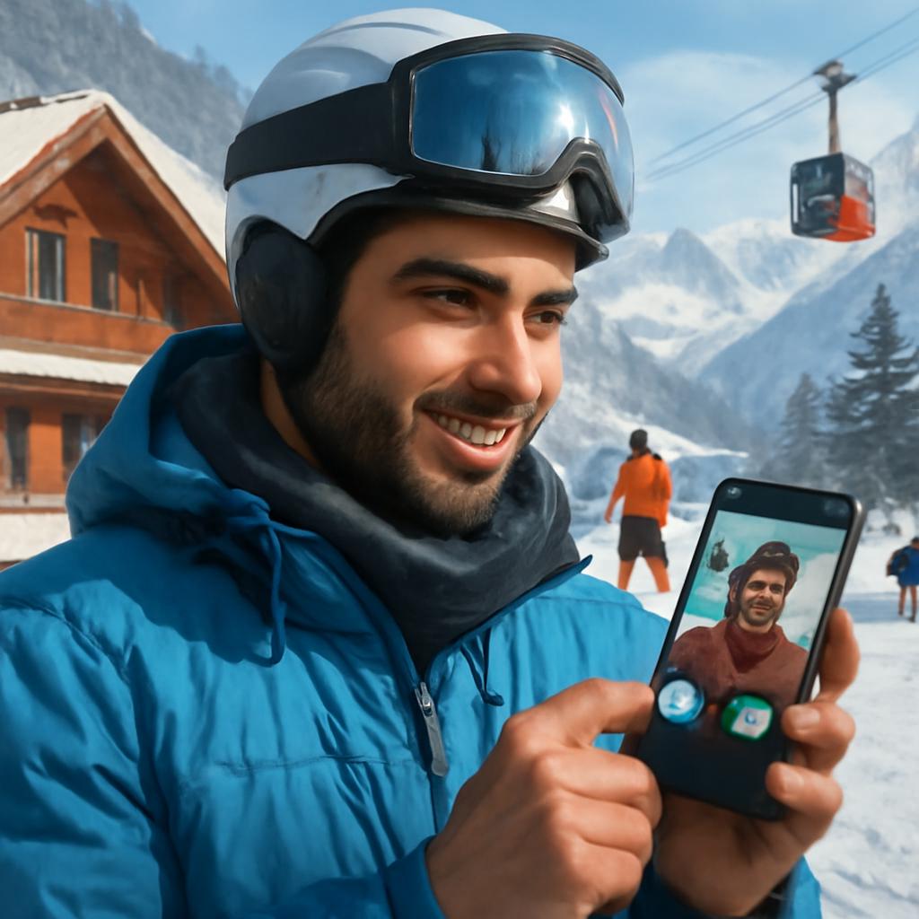 app amizade para amantes de esportes de inverno