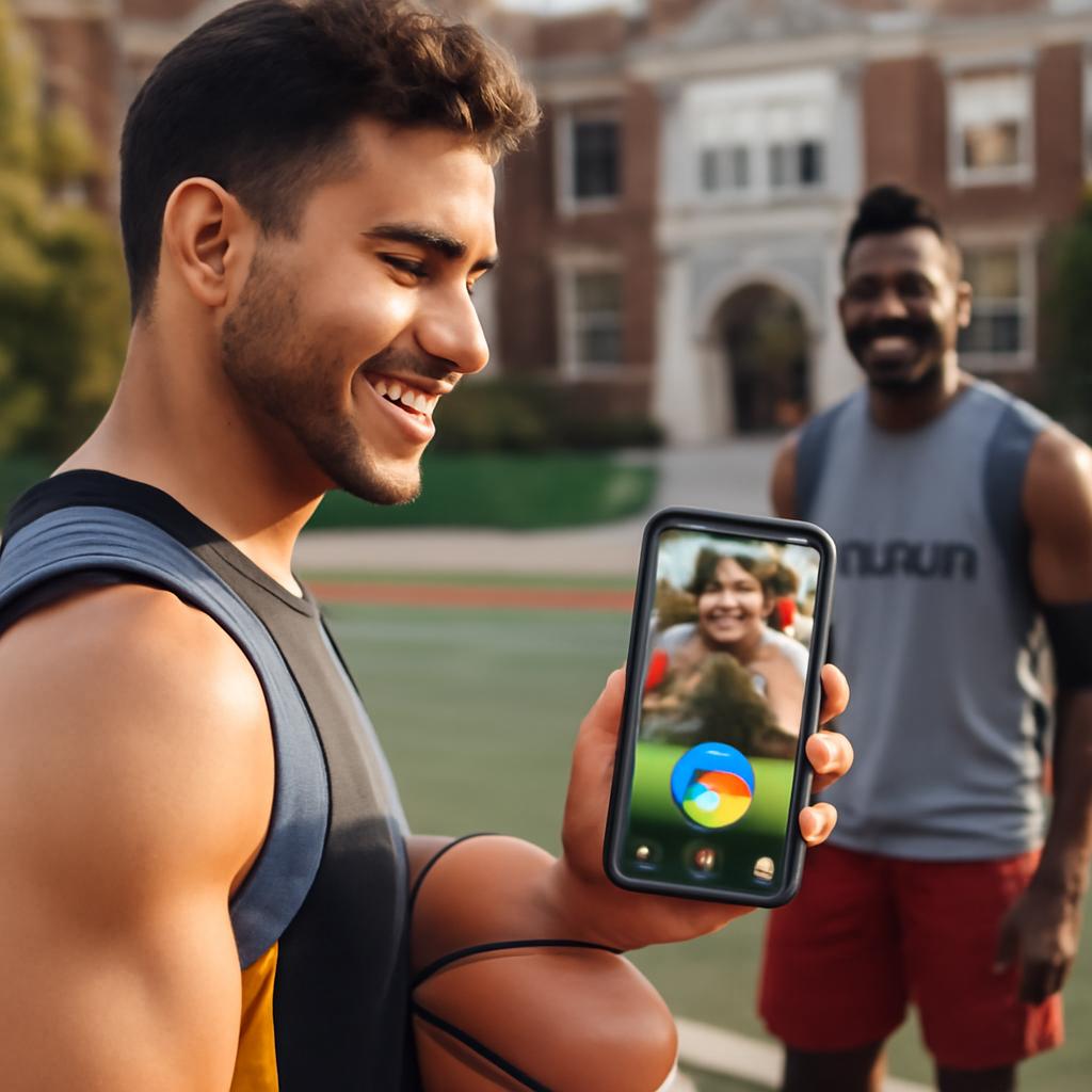 app amizade para praticantes de esportes universitários