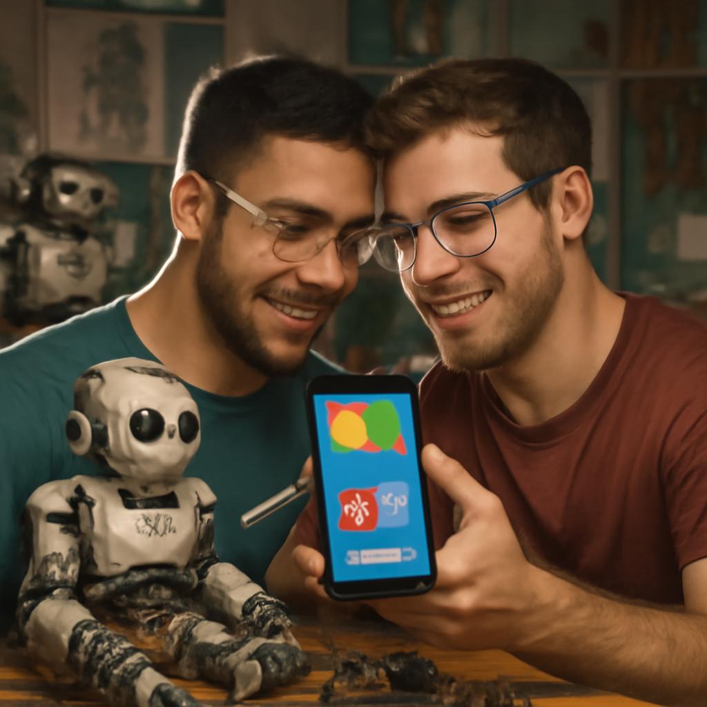 app amizade para estudantes de robótica