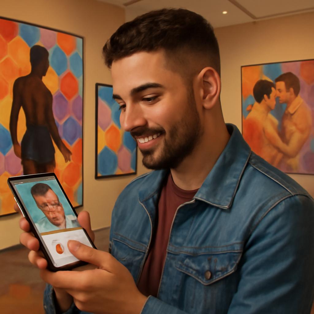 app amizade para amantes de arte contemporânea