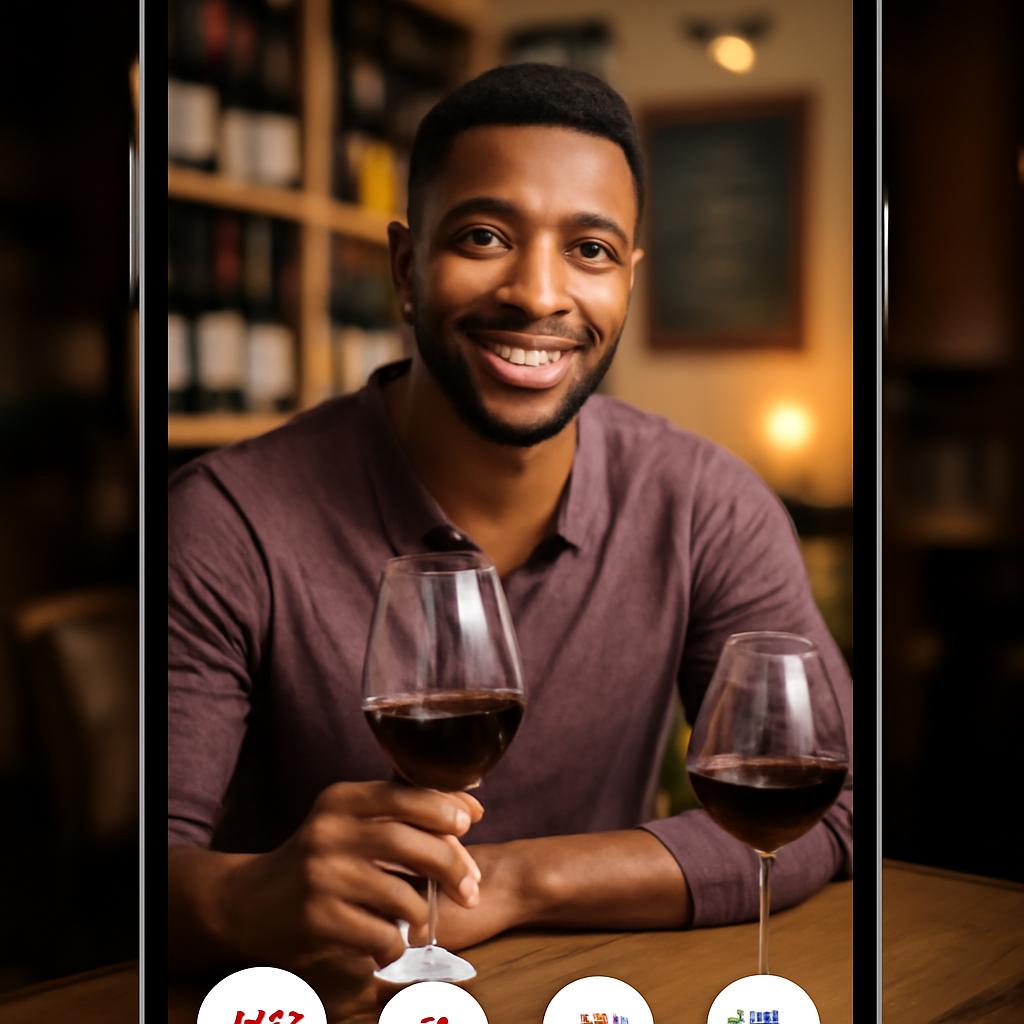app amizade para apreciadores de vinho