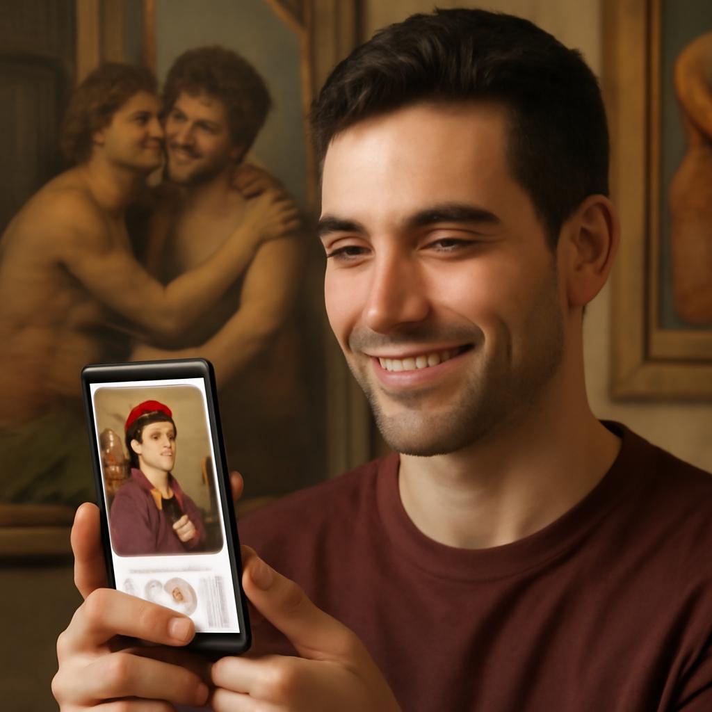 Aplicativo amizade para amantes de arte renascentista