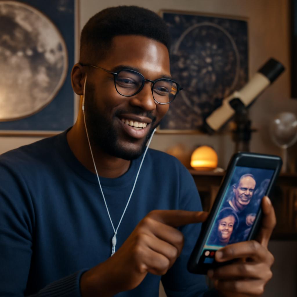 app amizade para quem gosta de astronomia